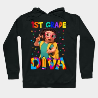 1st Grade Diva Back To School Hoodie